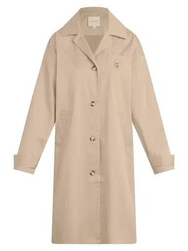 Favorite Daughter Women's The Easy Solid Longline Trench Coat - Light Khaki - Size XL | Thumbnail 1 Favorite Daughter Women's The Easy Solid Longline Trench Coat - Light Khaki - Size XL | Thumbnail 1