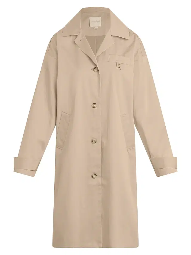 Favorite Daughter Women's The Easy Solid Longline Trench Coat - Light Khaki