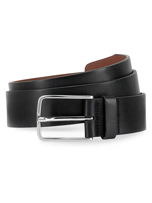 Men's Broadway Ave Leather Belt - Black
