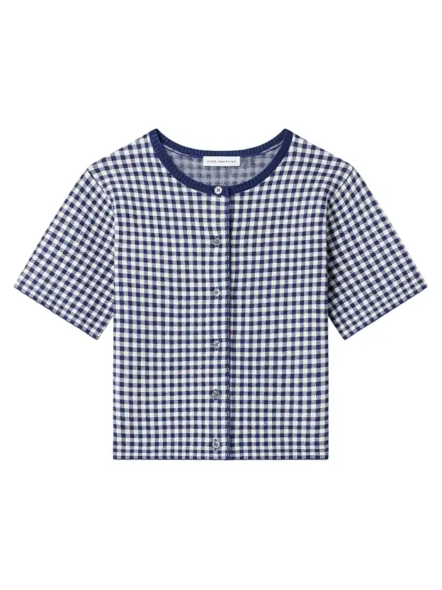 Good American Women's The Keepsake Cardigan - Navy Gingham