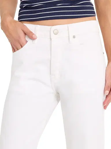 GOOD AMERICAN Women's Vintage Straight Ankle Jeans - White | Thumbnail 6