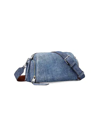 Tory Burch Women's Perry Denim-Print Suede Crossbody Bag | Thumbnail 2 Tory Burch Women's Perry Denim-Print Suede Crossbody Bag | Thumbnail 2