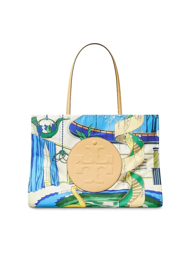 Tory Burch Women's Ella Printed Tote Bag - Pool Blue