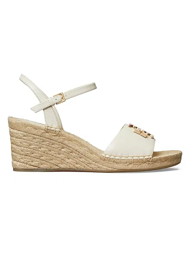 Tory Burch Women's Eleanor 50MM Espadrille-Wedge Sandals - Light Cream