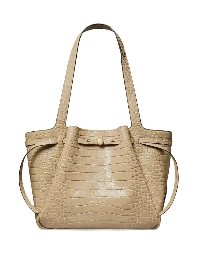 Tory Burch Women's Romy Croc-Embossed Leather Tote Bag - Ginger Leaf