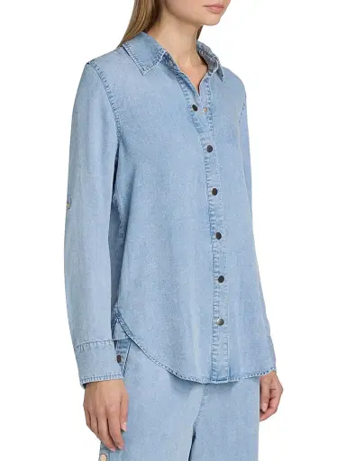 Generation Love Women's Gillian Denim Shirt - Light Blue - Size XL | Thumbnail 4