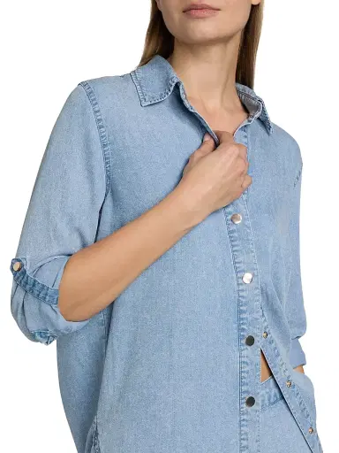 Generation Love Women's Gillian Denim Shirt - Light Blue - Size XL | Thumbnail 6