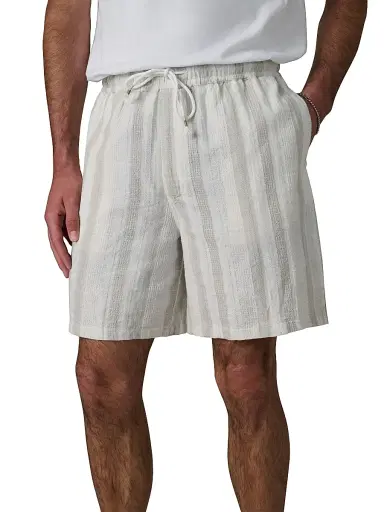Joe's Jeans Men's Cabana Dobby Striped Cotton-Linen Shorts | Thumbnail 3 Joe's Jeans Men's Cabana Dobby Striped Cotton-Linen Shorts | Thumbnail 3