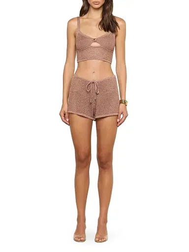 L'Agence Women's Tracy Pointelle-Knit Bralette - Hazelnut - Size XXL | Thumbnail 2 L'Agence Women's Tracy Pointelle-Knit Bralette - Hazelnut - Size XXL | Thumbnail 2