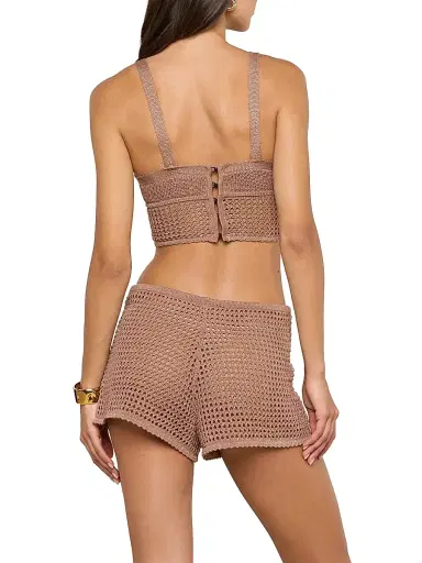 L'Agence Women's Tracy Pointelle-Knit Bralette - Hazelnut - Size XXL | Thumbnail 6 L'Agence Women's Tracy Pointelle-Knit Bralette - Hazelnut - Size XXL | Thumbnail 6