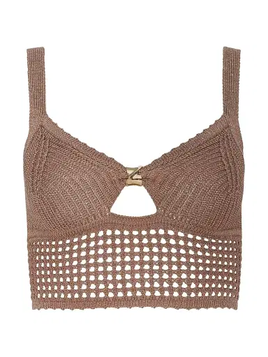 L'Agence Women's Tracy Pointelle-Knit Bralette - Hazelnut - Size XXL | Thumbnail 1 L'Agence Women's Tracy Pointelle-Knit Bralette - Hazelnut - Size XXL | Thumbnail 1