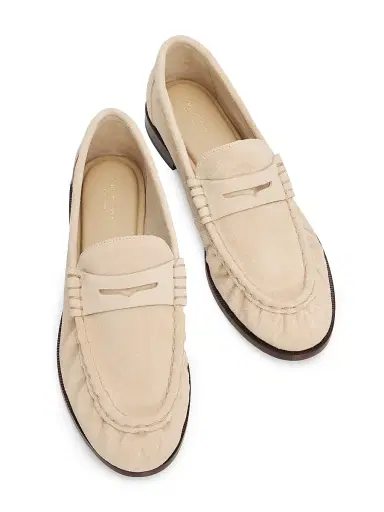 rag & bone Women's Lexi Suede Penny Loafers | Thumbnail 4