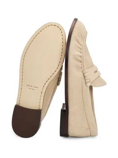 rag & bone Women's Lexi Suede Penny Loafers | Thumbnail 6