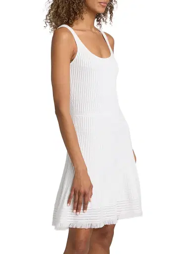 rag & bone Women's Ayan Fringe-Trim Rib-Knit Minidress | Thumbnail 4 rag & bone Women's Ayan Fringe-Trim Rib-Knit Minidress | Thumbnail 4