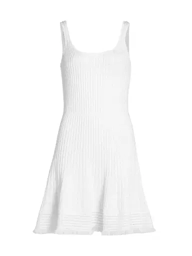rag & bone Women's Ayan Fringe-Trim Rib-Knit Minidress | Thumbnail 1 rag & bone Women's Ayan Fringe-Trim Rib-Knit Minidress | Thumbnail 1