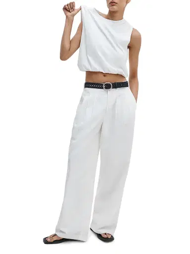 rag & bone Women's Mica Bubble-Hem Cotton Crop Top | Thumbnail 2 rag & bone Women's Mica Bubble-Hem Cotton Crop Top | Thumbnail 2