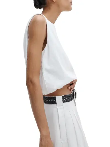 rag & bone Women's Mica Bubble-Hem Cotton Crop Top | Thumbnail 5 rag & bone Women's Mica Bubble-Hem Cotton Crop Top | Thumbnail 5
