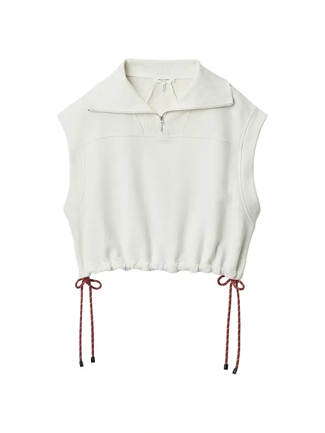 rag & bone Women's Drawstring-Hem Terry Cotton Crop T-Shirt - Cream