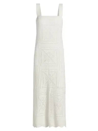Milly Women's Mena Knit Midi-Dress - Ecru - Size XL | Thumbnail 1 Milly Women's Mena Knit Midi-Dress - Ecru - Size XL | Thumbnail 1