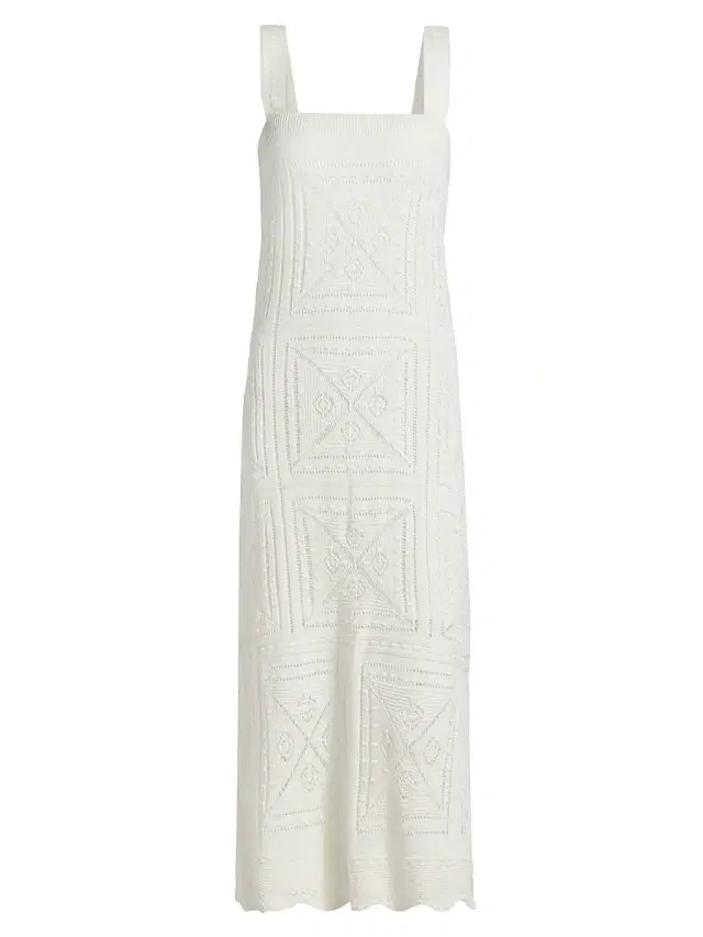 Milly Women's Mena Knit Midi-Dress - Ecru