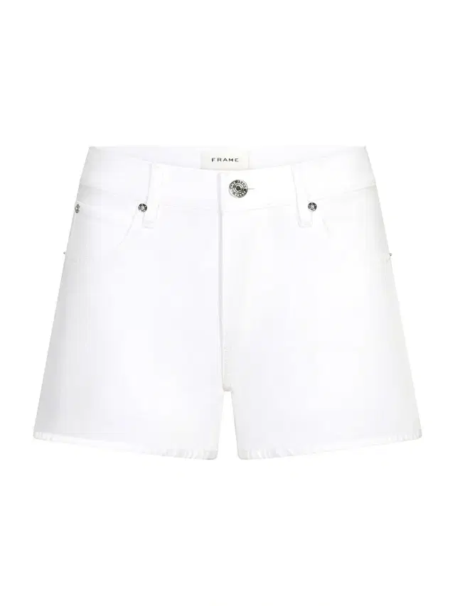 FRAME Women's The Long Hang Shorts - White