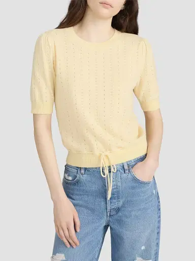 Frame Women's The Cashmere Charm Sweater - Canary - Size XL | Thumbnail 3