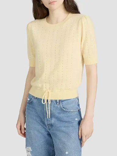 Frame Women's The Cashmere Charm Sweater - Canary - Size XL | Thumbnail 4