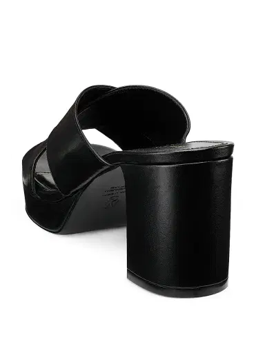 Stuart Weitzman Women's Dayna 80MM Leather Platform Slide Sandals - Black - Size 9.5 | Thumbnail 3 Stuart Weitzman Women's Dayna 80MM Leather Platform Slide Sandals - Black - Size 9.5 | Thumbnail 3
