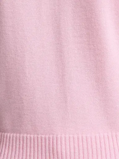 Oscar de la Renta Women's Flower-Button Short-Sleeve Wool Cardigan - Pink Butter | Thumbnail 7