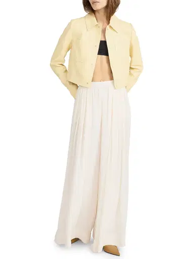 Frame Women's The Small Leather Jacket - Lemon - Size XL | Thumbnail 2