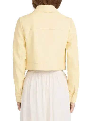 Frame Women's The Small Leather Jacket - Lemon - Size XL | Thumbnail 6