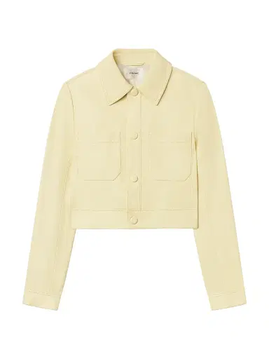 Frame Women's The Small Leather Jacket - Lemon - Size XL | Thumbnail 1