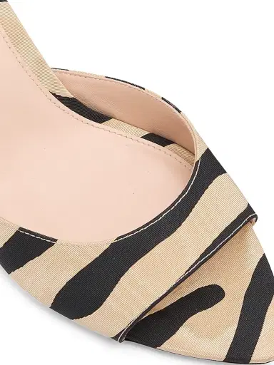 Stuart Weitzman Women's Lexington 50MM Zebra-Print Mules - Cream Smoke - Size 9.5 | Thumbnail 6 Stuart Weitzman Women's Lexington 50MM Zebra-Print Mules - Cream Smoke - Size 9.5 | Thumbnail 6