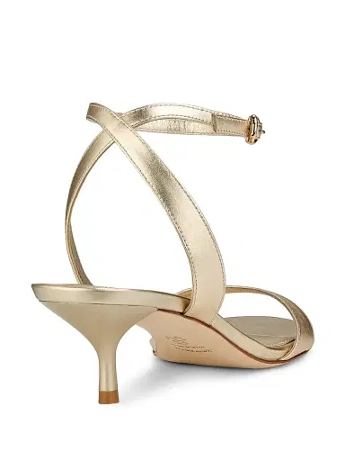 Stuart Weitzman Women's Kellie 50MM Leather Sandals - Light Gold - Size 9.5 | Thumbnail 3 Stuart Weitzman Women's Kellie 50MM Leather Sandals - Light Gold - Size 9.5 | Thumbnail 3