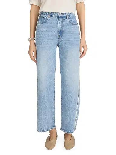 Frame Women's The Crochet Bow Crop Jeans - Aura | Thumbnail 3