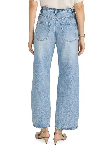 Frame Women's The Crochet Bow Crop Jeans - Aura | Thumbnail 5
