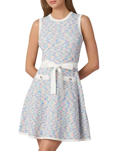 Shoshanna Women's Coco Tweed Minidress - Candy Multi Optic - Size XL | Thumbnail 2 Shoshanna Women's Coco Tweed Minidress - Candy Multi Optic - Size XL | Thumbnail 2