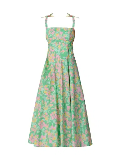 Shoshanna Women's Majorelle Floral Jacquard Cocktail Dress - Bright Mint Multi - Size 14 | Thumbnail 1