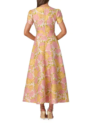 Shoshanna Women's Vivianne Floral Brocade Cocktail Dress - Amber Blush - Size 10 | Thumbnail 3