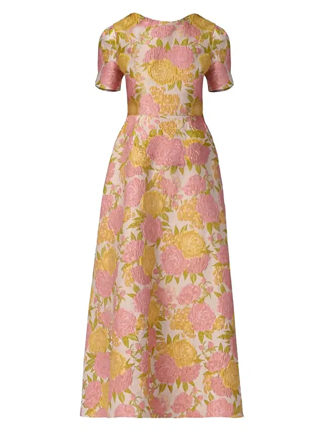 Shoshanna Women's Vivianne Floral Brocade Cocktail Dress - Amber Blush