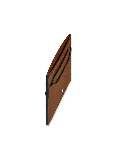 Montblanc Men's Grain Leather Card Holder - Brown | Thumbnail 2 Montblanc Men's Grain Leather Card Holder - Brown | Thumbnail 2