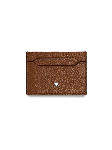 Montblanc Men's Grain Leather Card Holder - Brown | Thumbnail 3 Montblanc Men's Grain Leather Card Holder - Brown | Thumbnail 3