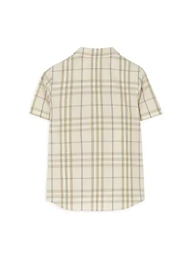 Burberry Baby Boy's, Little Boy's & Boy's Check Short-Sleeve Shirt - Sesame Beige - Size 3 | Thumbnail 2 Burberry Baby Boy's, Little Boy's & Boy's Check Short-Sleeve Shirt - Sesame Beige - Size 3 | Thumbnail 2