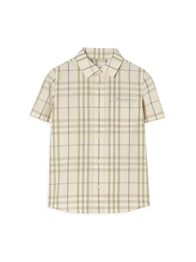 Burberry Baby Boy's, Little Boy's & Boy's Check Short-Sleeve Shirt - Sesame Beige