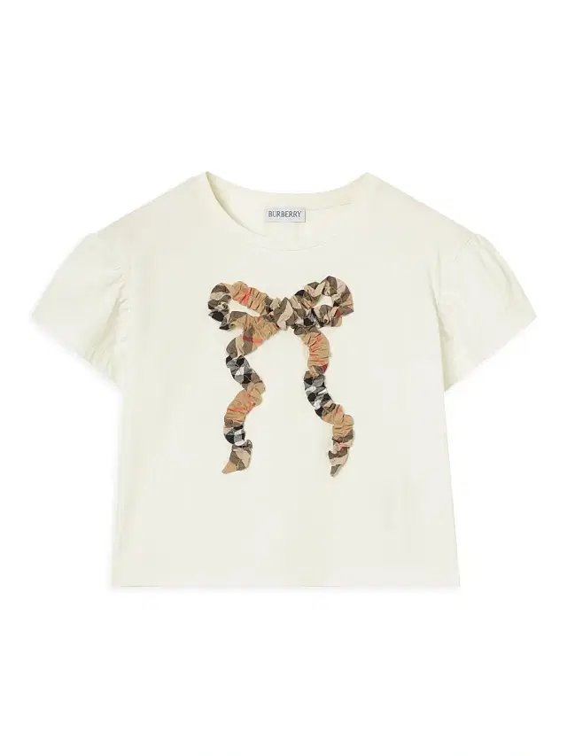 Baby Girl's, Little Girl's & Girl's Check Bow Appliqué T-Shirt - Chalk White