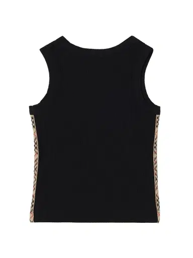 Burberry Little Girl's & Girl's Check-Trim Ribbed Tank | Thumbnail 2