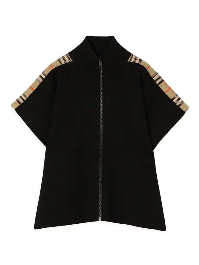 Girl's Wool-Blend Zip Cape - Black
