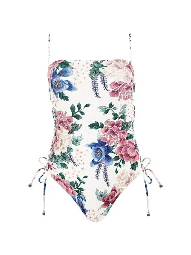 Agua Bendita Women's Posh Ivy Floral Reversible Cut-Out One-Piece Swimsuit