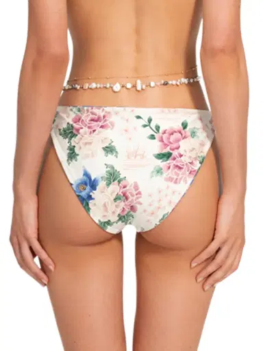 Agua Bendita Women's Radical Sunrise Ilu Reversible Floral Bikini Bottom - Size Medium | Thumbnail 5