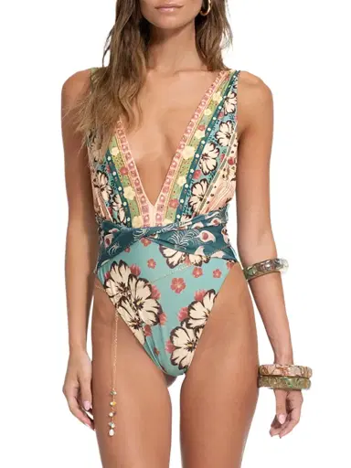 Agua Bendita Women's Radical Sunrise Ellis Plume One-Piece Swimsuit | Thumbnail 3